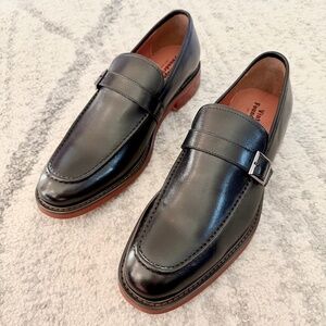 Vintage Foundry Cosmio Monk Strap Slip-On Dress Shoes Black Size 8